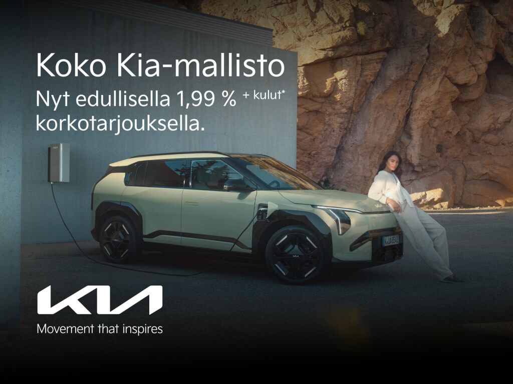 Koko Kia-mallisto 1,99 % + kulut
