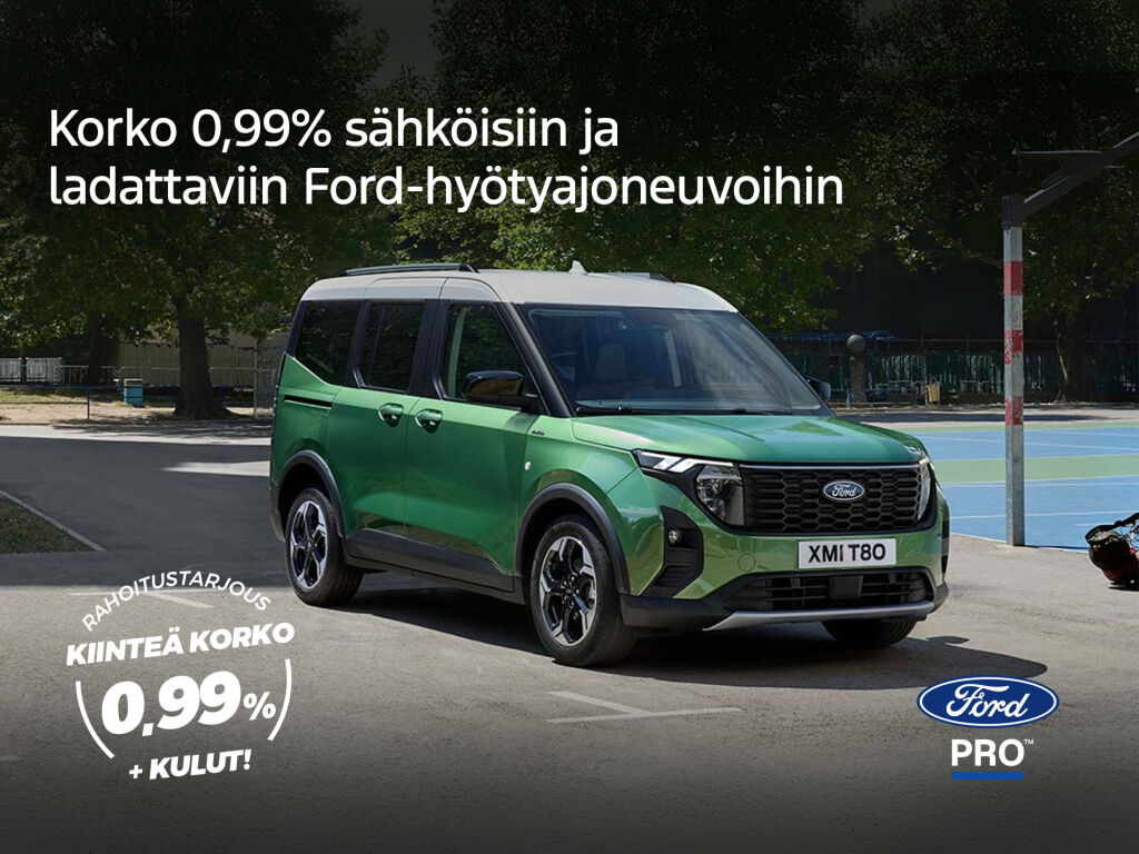 Korko 0,99 % + kulut erään ladattavia Ford-hyötyajoneuvoja