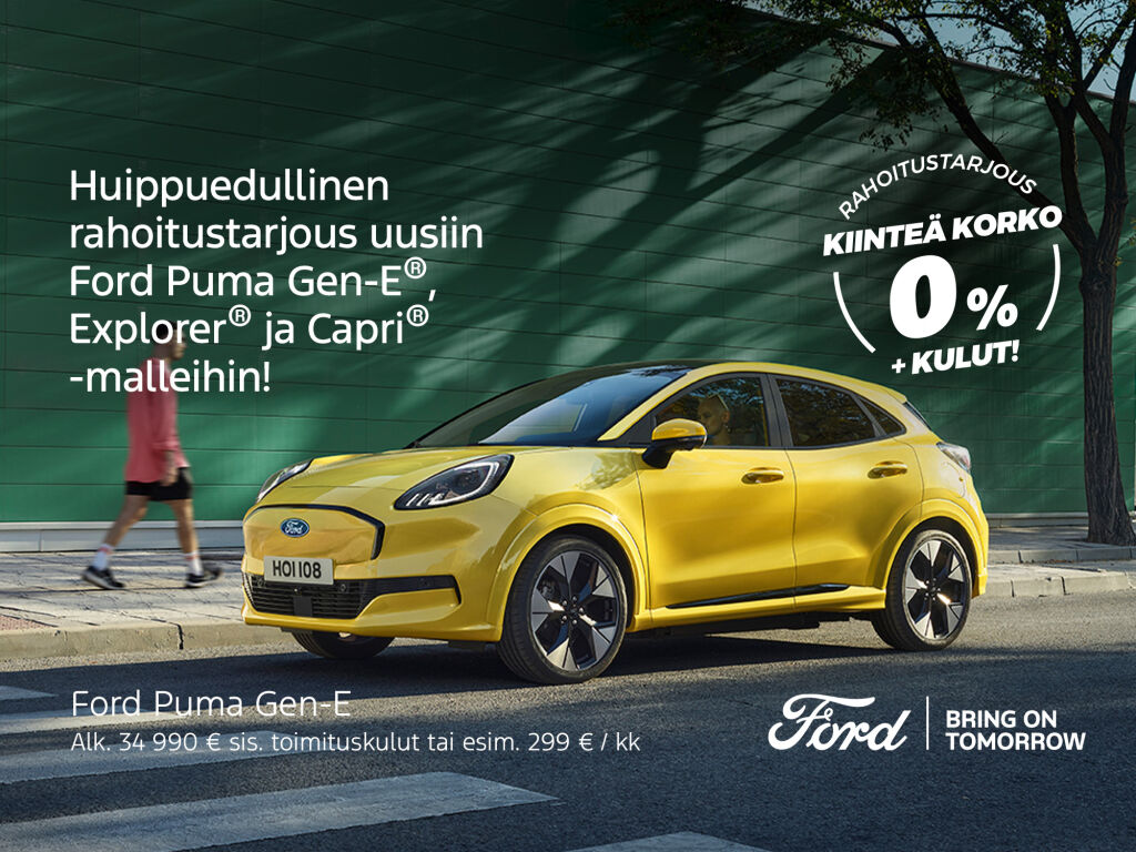 Korko 0 % + kulut ja  5 v. huoltosopimus kaupan päälle! 