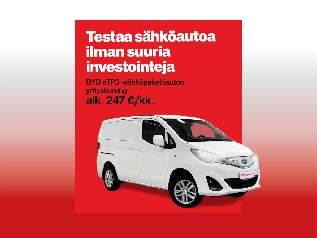 Kokeile sähköpakettiautoa rahoitusleasingilla helposti ja ilman suuria investointeja