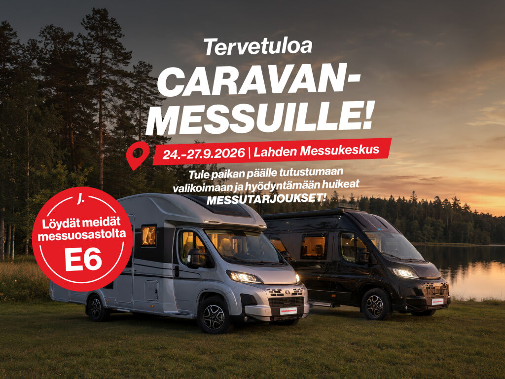 Lahden Caravan-messut 24.–27.9.26 / Osasto E6