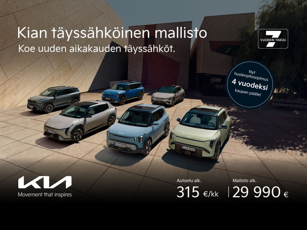 Kia-huolenpitosopimus 4 vuodeksi veloituksetta