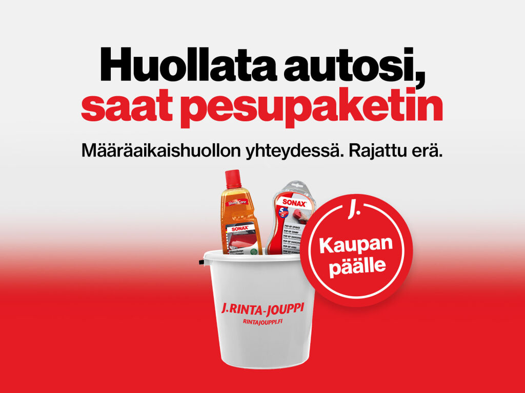 Huollata autosi, saat pesupaketin