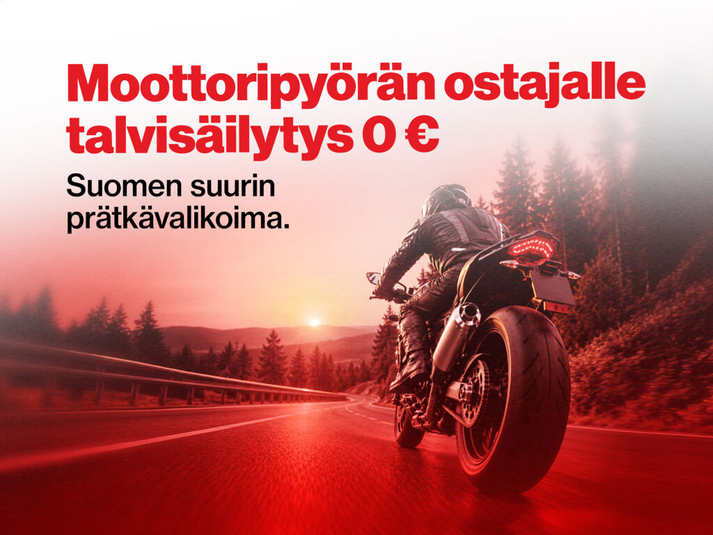 Moottoripyörän ostajalle talvisäilytys 0 €