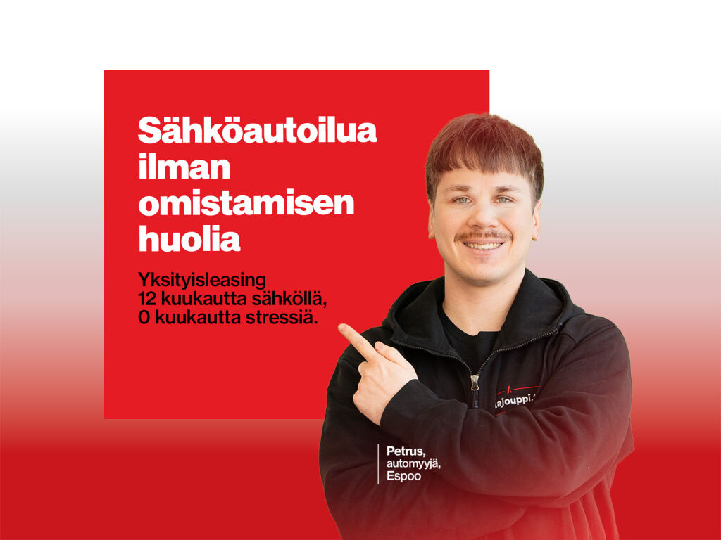 Yksityisleasing 12 kk sähköllä, 0 kk stressiä.